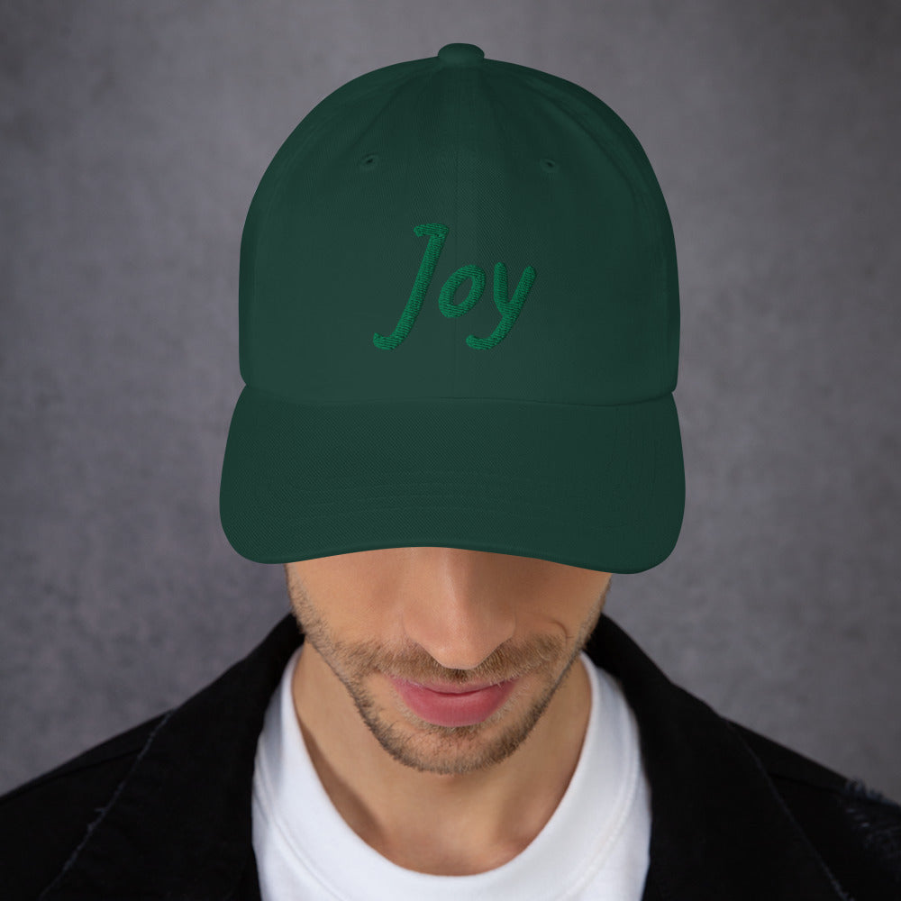 Joy In Emerald Embroidery on Classic Dad Hat