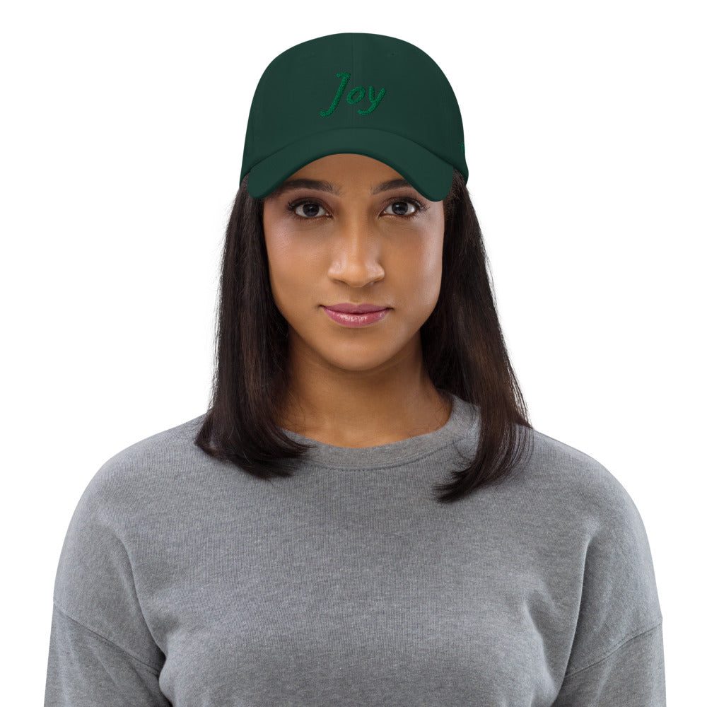 Joy In Emerald Embroidery on Classic Dad Hat