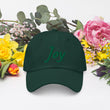 Joy In Emerald Embroidery on Classic Dad Hat