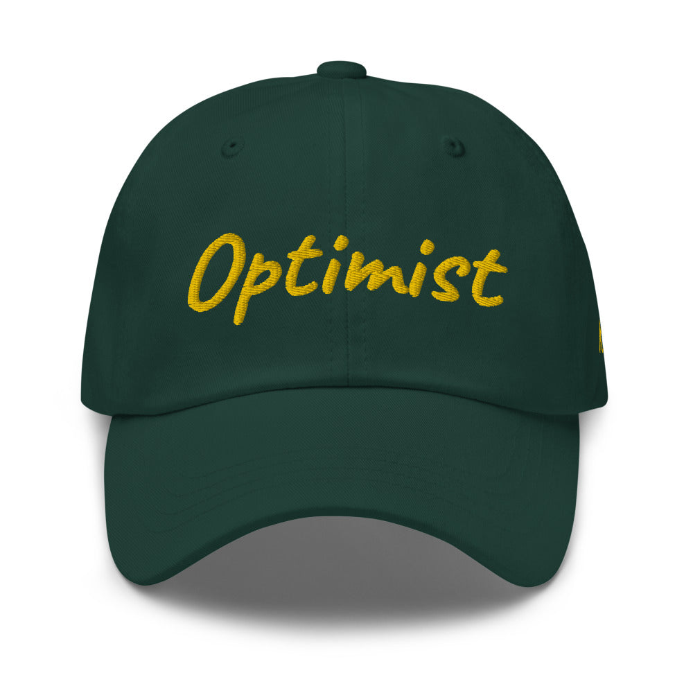 Optimist In Gold Embroidery on Classic Dad Hat