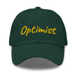 Optimist In Gold Embroidery on Classic Dad Hat