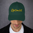 Optimist In Gold Embroidery on Classic Dad Hat