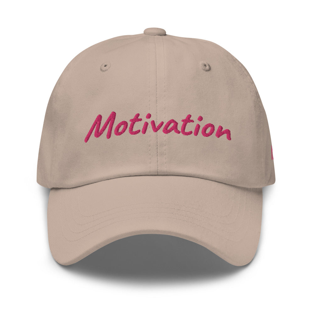 Motivation In Star Rose Quartz Embroidery on Classic Dad Hat