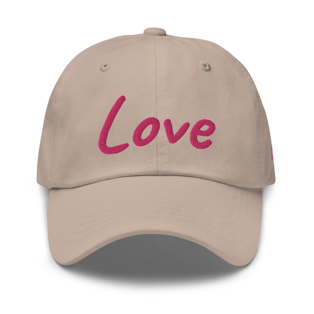 Love In Star Rose Quartz Embroidery on Classic Dad Hat