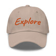 Explore In Amber Embroidery on Classic Dad Hat