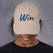 Win In Sapphire Embroidery on Classic Dad Hat