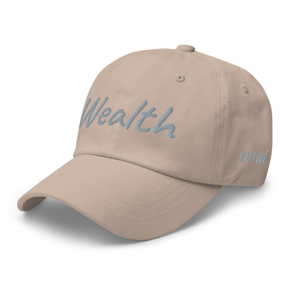 Wealth In Silver Embroidery on Classic Dad Hat