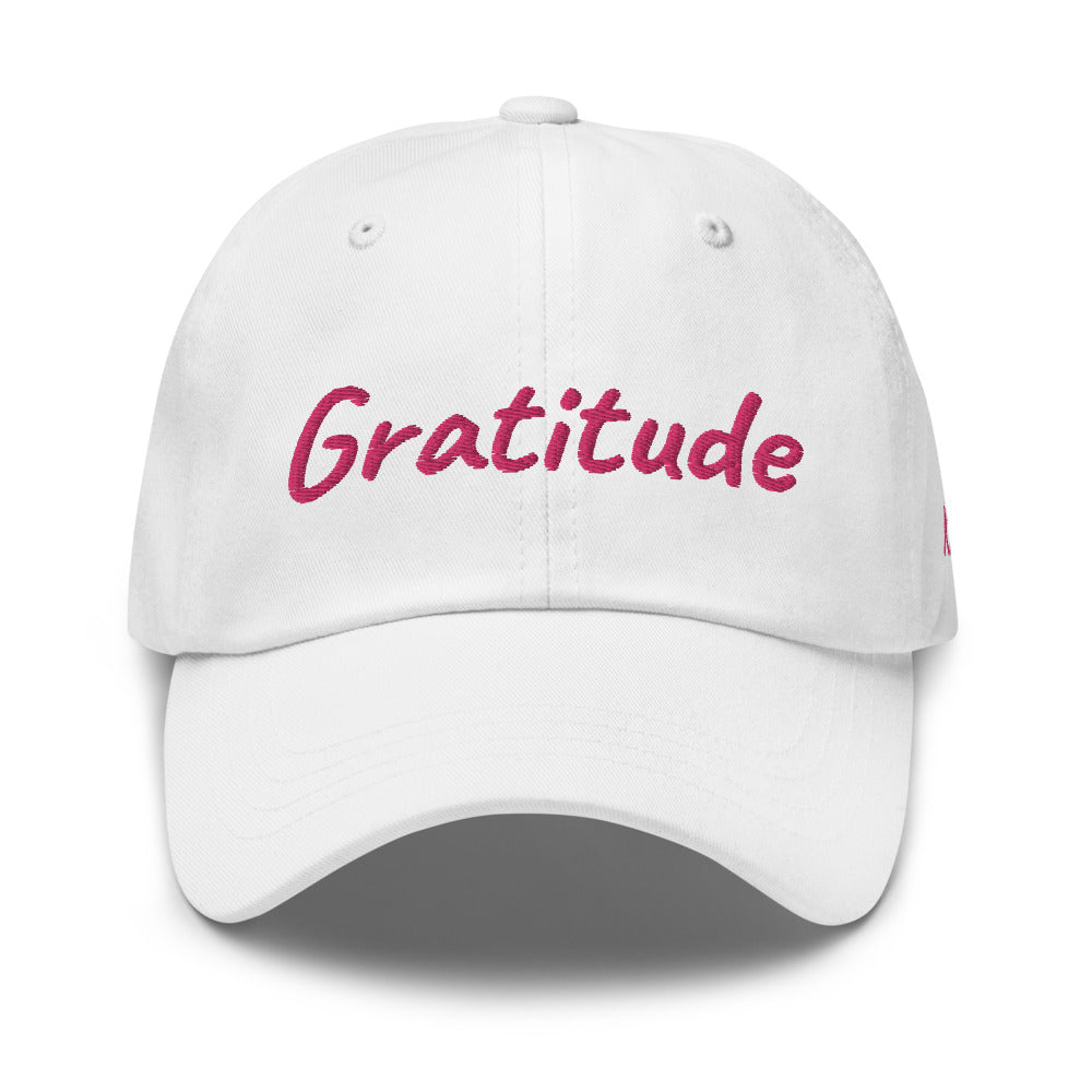 Gratitude In Star Rose Quartz Embroidery on Classic Dad Hat