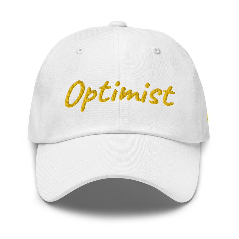 Optimist In Gold Embroidery on Classic Dad Hat