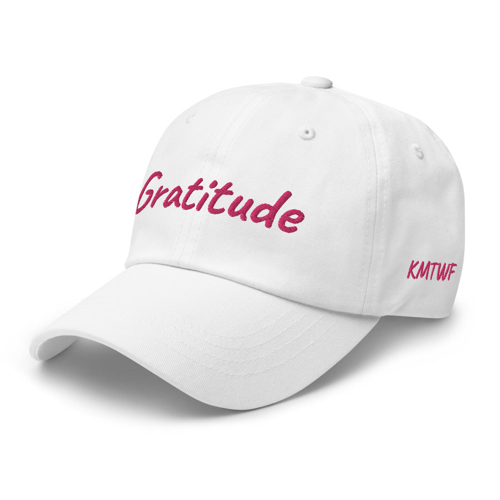 Gratitude In Star Rose Quartz Embroidery on Classic Dad Hat