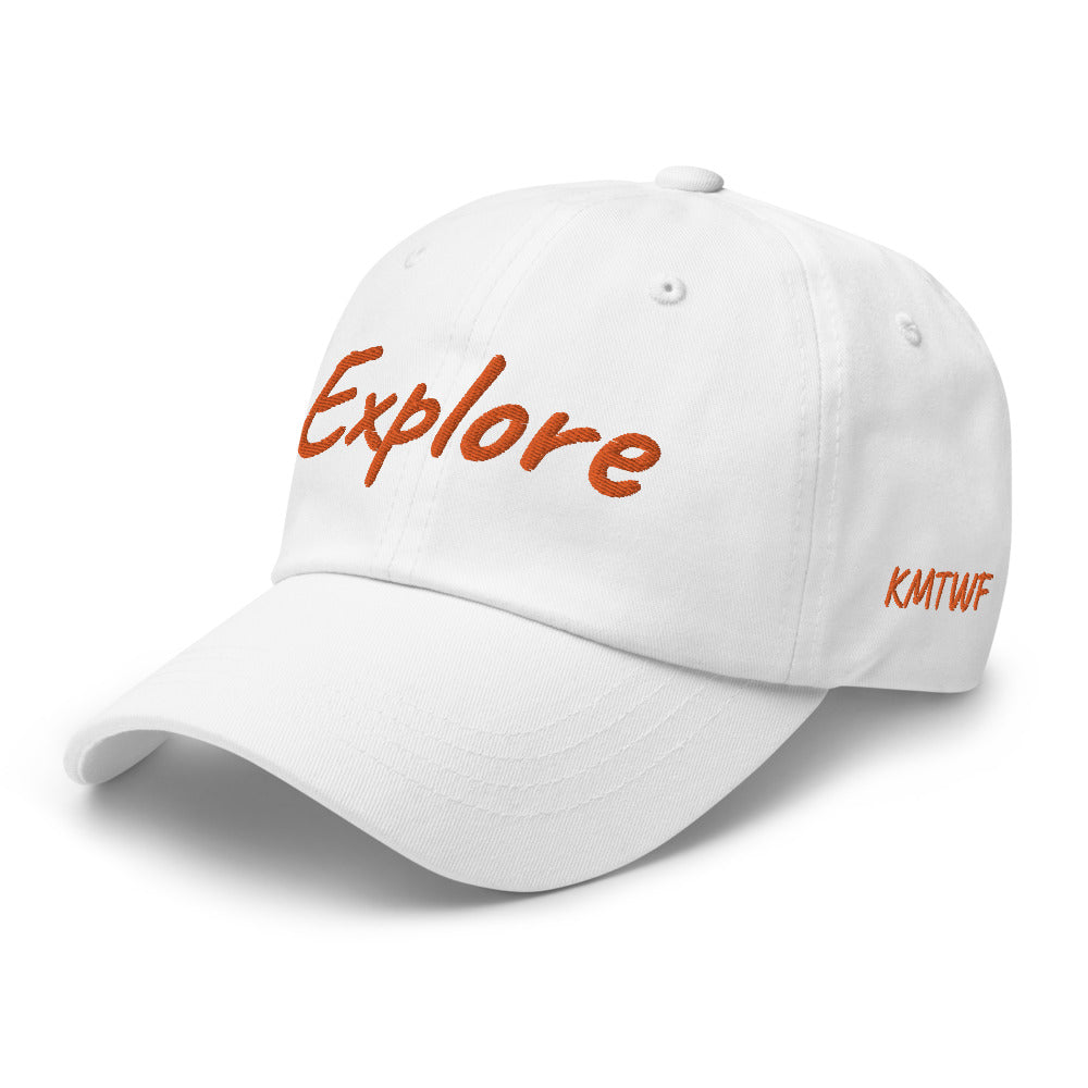 Explore In Amber Embroidery on Classic Dad Hat