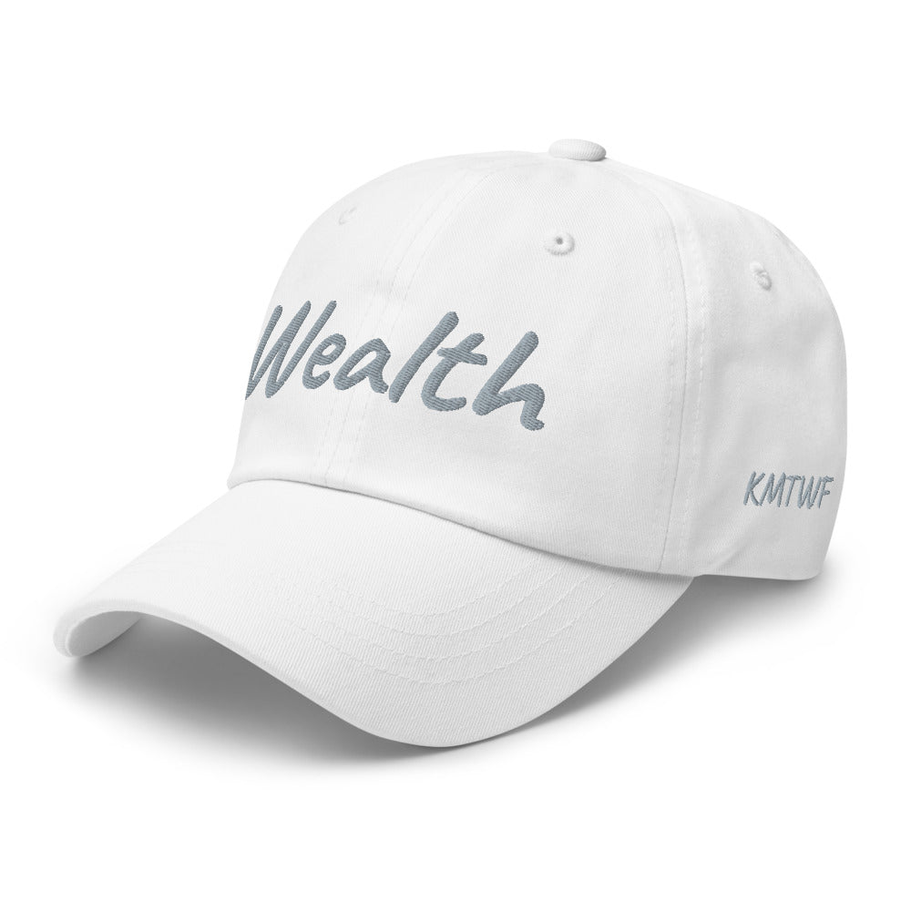 Wealth In Silver Embroidery on Classic Dad Hat