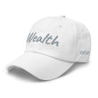 Wealth In Silver Embroidery on Classic Dad Hat