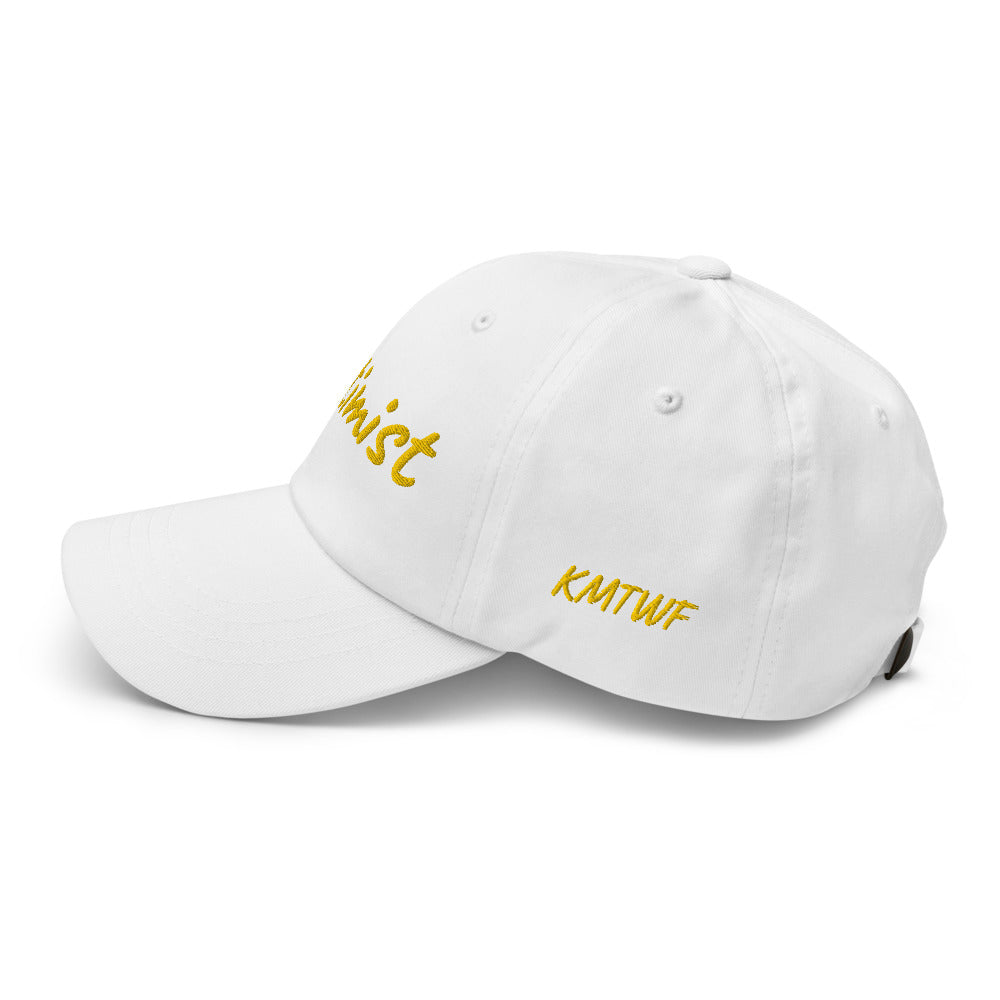 Optimist In Gold Embroidery on Classic Dad Hat