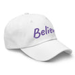 Believe In Amethyst Embroidery on Classic Dad Hat