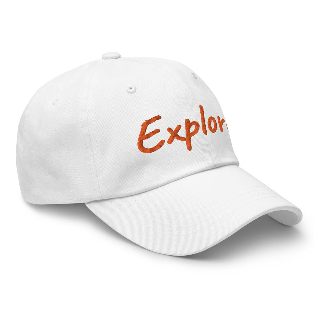 Explore In Amber Embroidery on Classic Dad Hat