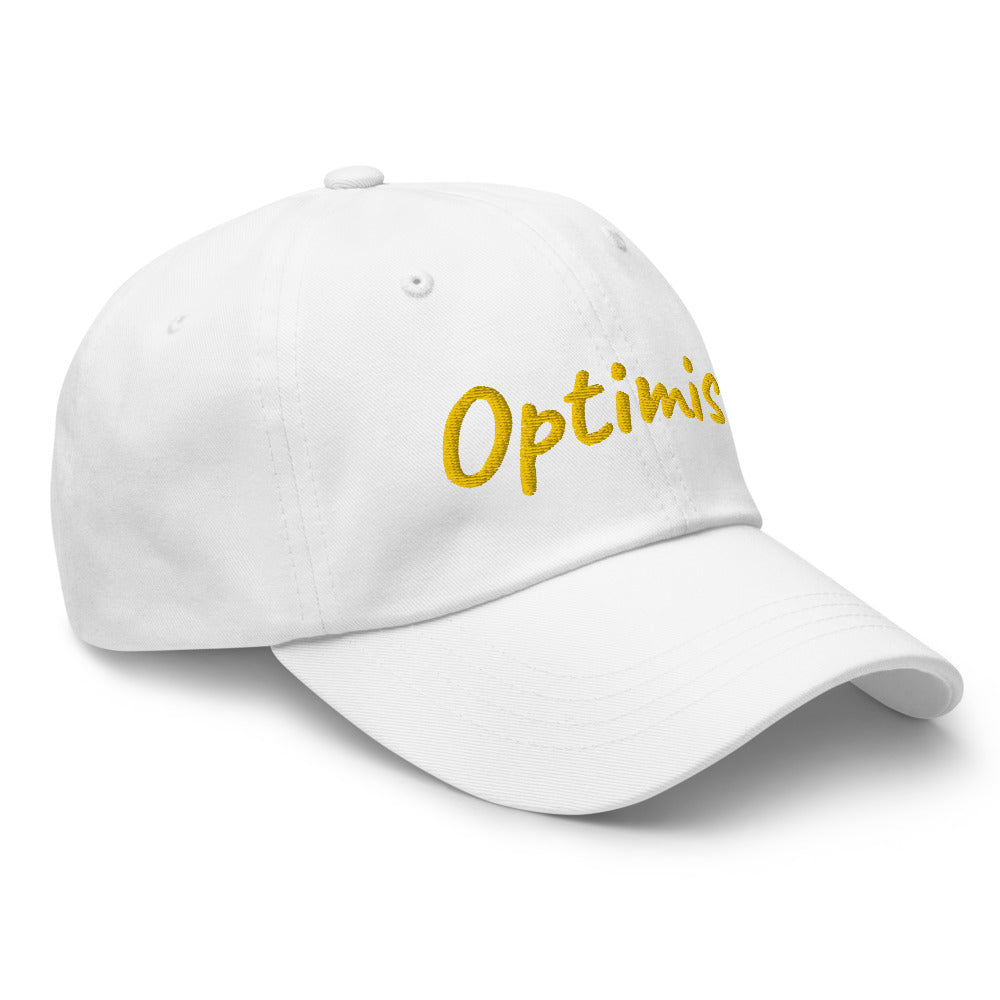 Optimist In Gold Embroidery on Classic Dad Hat