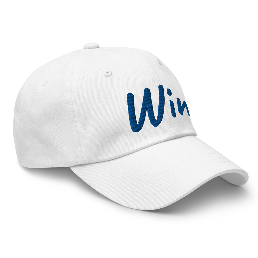 Win In Sapphire Embroidery on Classic Dad Hat