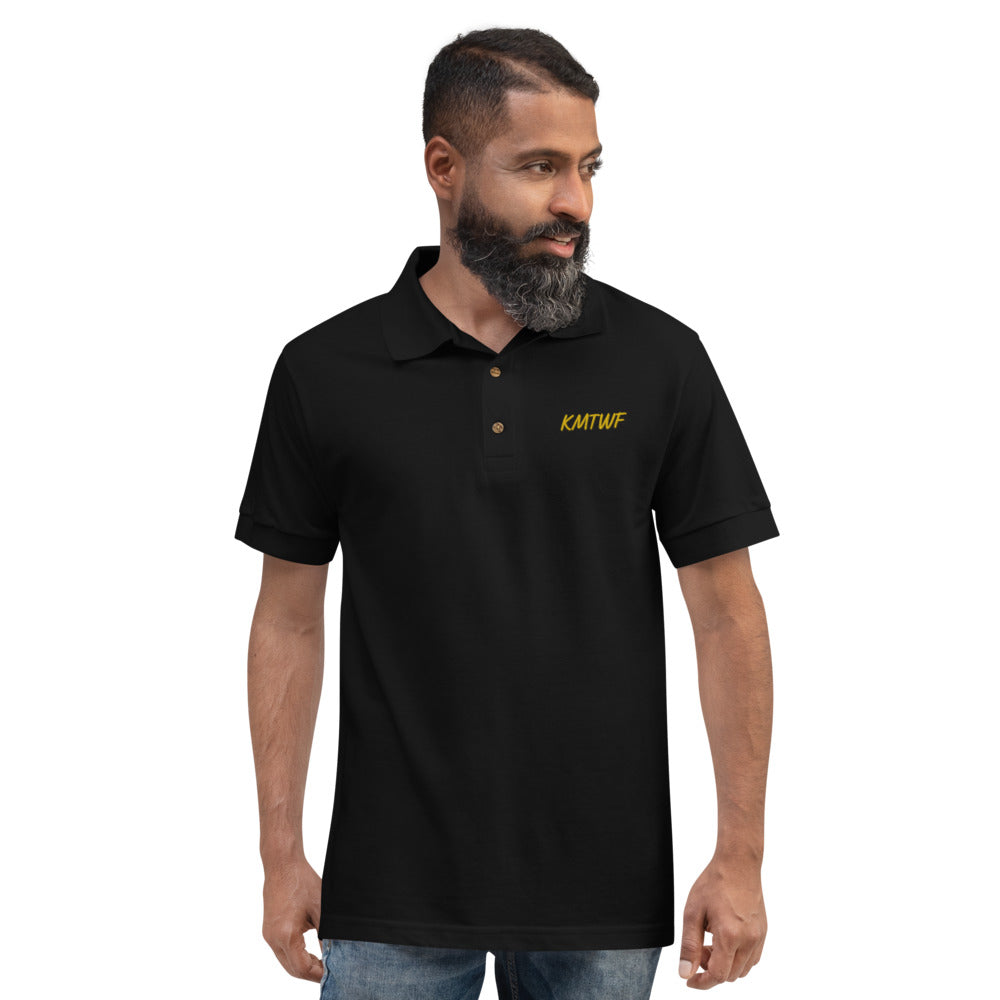 KMTWF In Gold Embroidery on Men's Polo Shirt