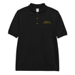 Keep Moving The World Forward In Gold Embroidery on Men's Polo Shirt