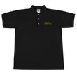 Keep Moving The World Forward In Gold Embroidery on Men's Polo Shirt