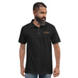 Listen In Copper Embroidery on Men's Polo Shirt