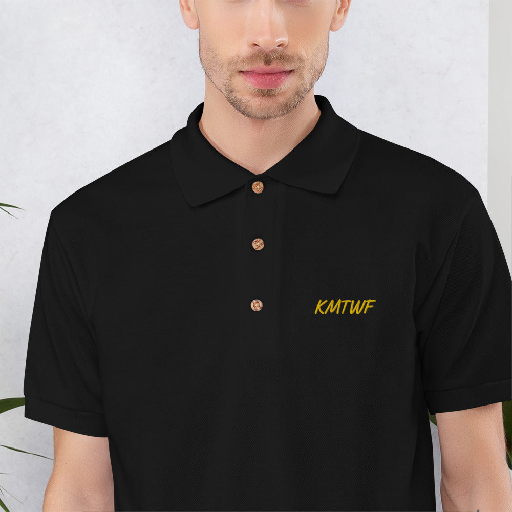 KMTWF In Gold Embroidery on Men's Polo Shirt