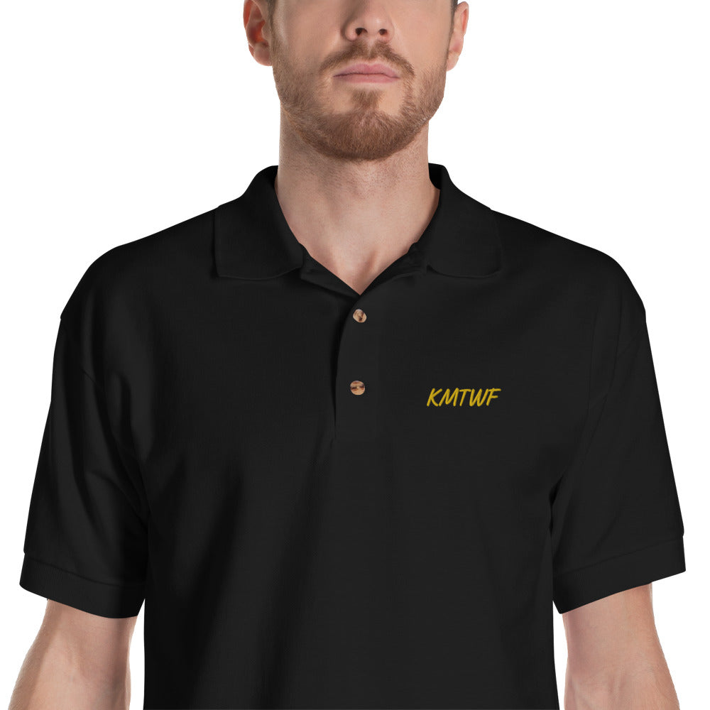 KMTWF In Gold Embroidery on Men's Polo Shirt