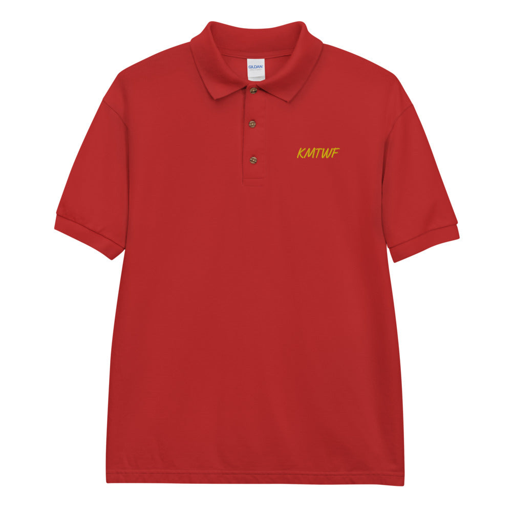 KMTWF In Gold Embroidery on Men's Polo Shirt