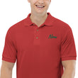 Now In Emerald Embroidery on Men's Polo Shirt