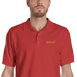 Optimist In Gold Embroidery on Men's Polo Shirt