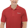 Future In Pearl Embroidery on Men's Polo Shirt