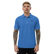 Win In Sapphire Embroidery on Men's Polo Shirt