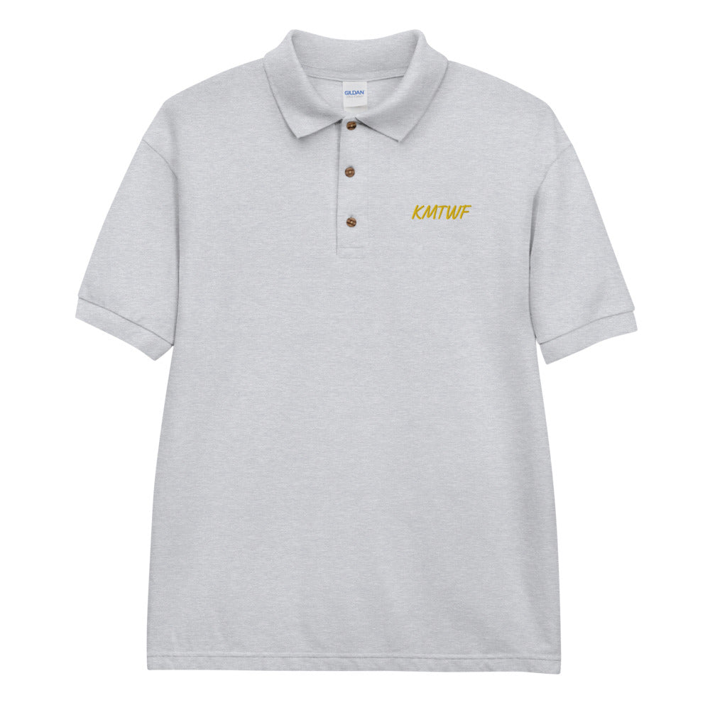 KMTWF In Gold Embroidery on Men's Polo Shirt