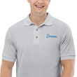 Dream In Sapphire Embroidery on Men's Polo Shirt