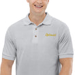 Optimist In Gold Embroidery on Men's Polo Shirt