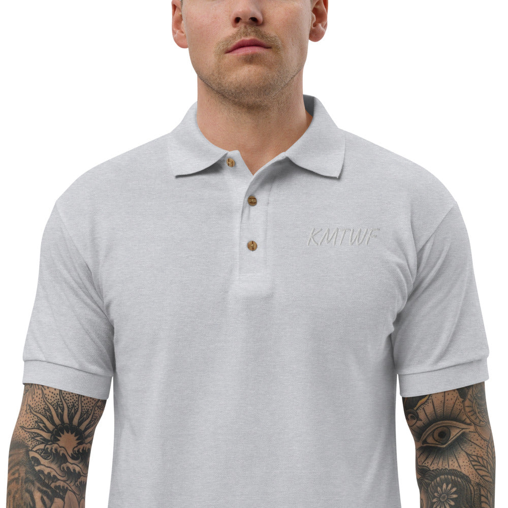 KMTWF In Pearl Embroidery on Men's Polo Shirt