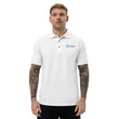 Dream In Sapphire Embroidery on Men's Polo Shirt