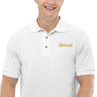 Optimist In Gold Embroidery on Men's Polo Shirt