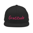 Gratitude In Star Rose Quartz Embroidery on Classic Snapback Hat