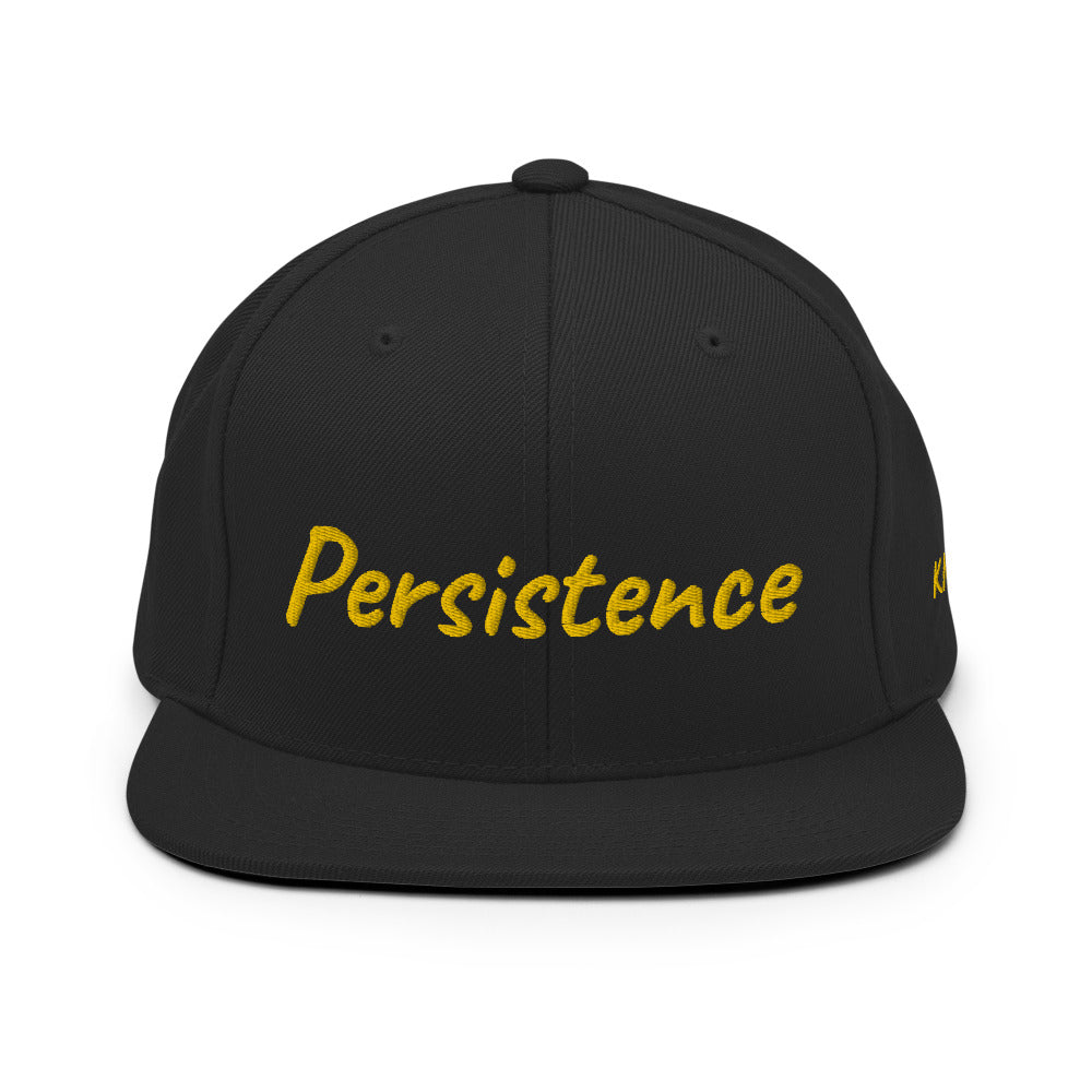 Persistence In Gold Embroidery on Classic Snapback Hat