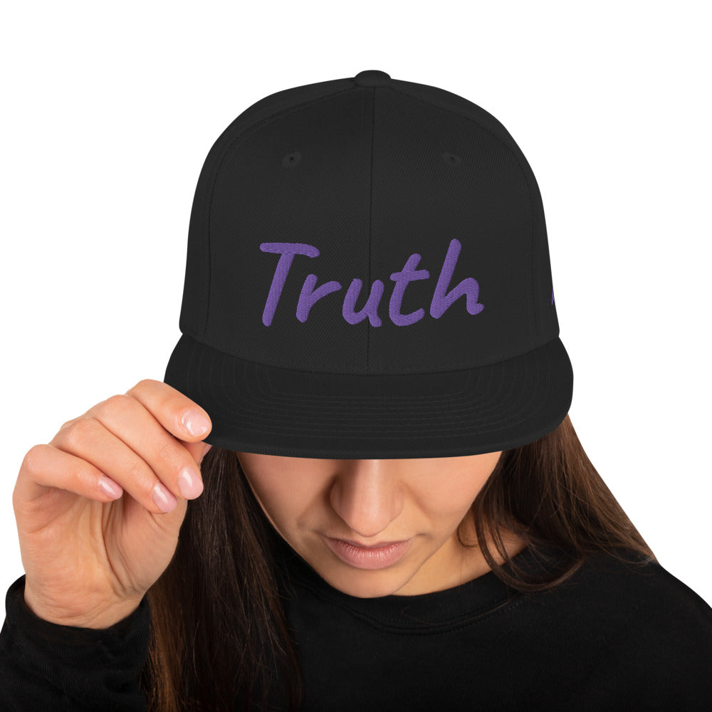 Truth In Amethyst Embroidery on Classic Snapback Hat