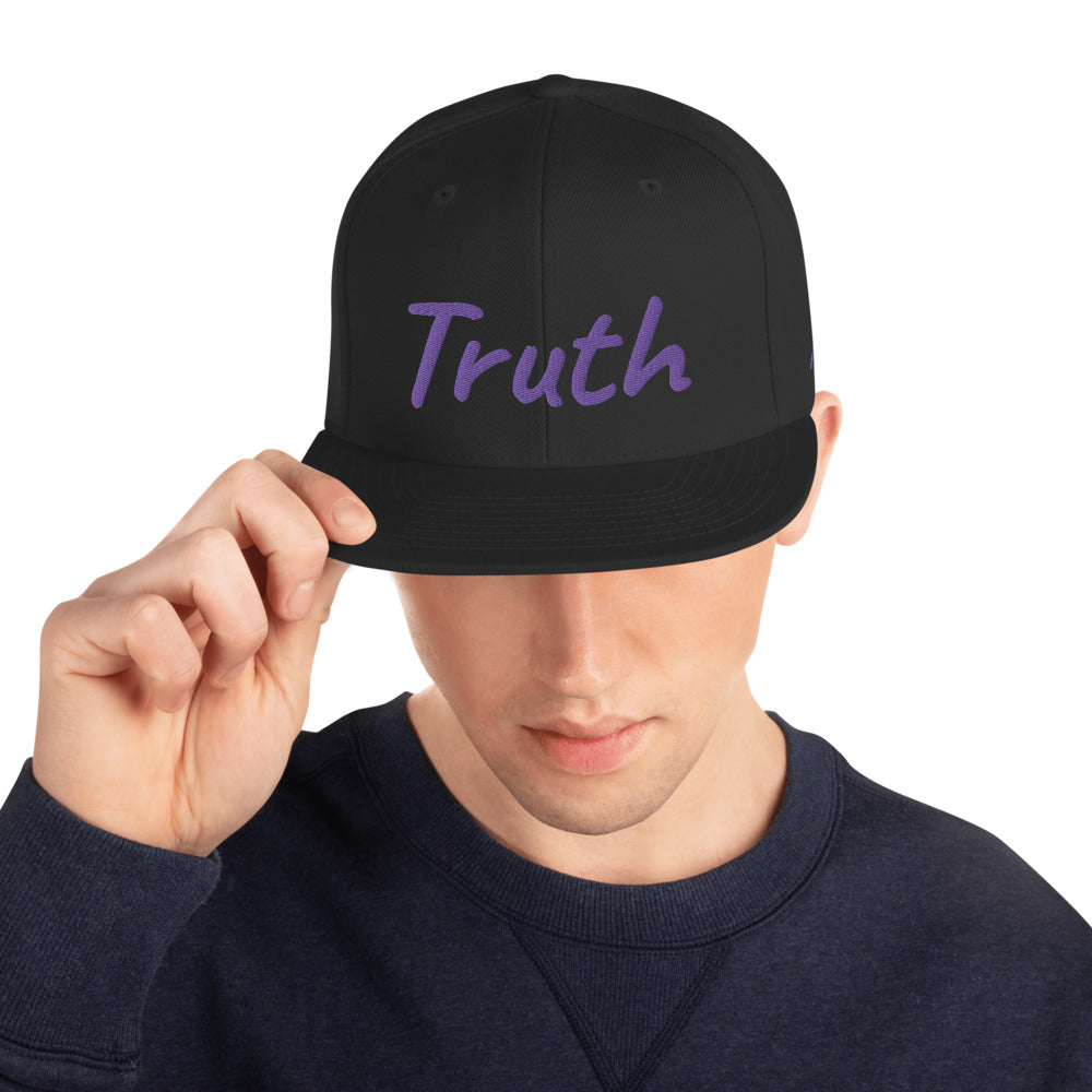 Truth In Amethyst Embroidery on Classic Snapback Hat