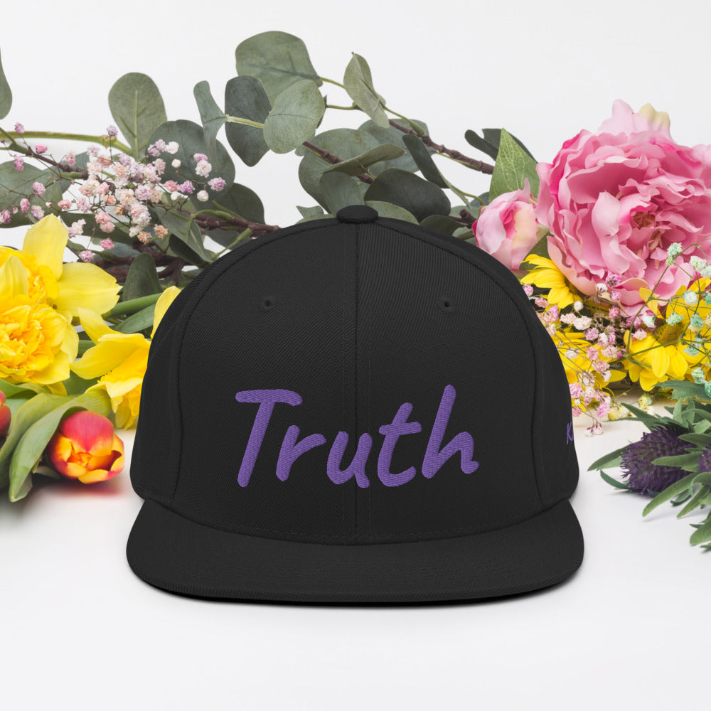 Truth In Amethyst Embroidery on Classic Snapback Hat