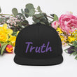 Truth In Amethyst Embroidery on Classic Snapback Hat