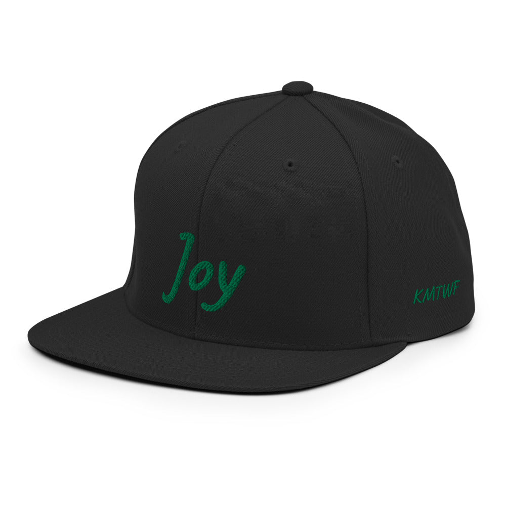 Joy In Emerald Embroidery on Classic Snapback Hat