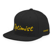 Optimist In Gold Embroidery on Classic Snapback Hat