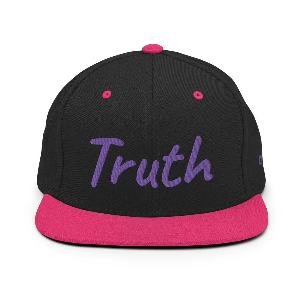 Truth In Amethyst Embroidery on Classic Snapback Hat