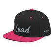 Lead In Silver Embroidery on Classic Snapback Hat