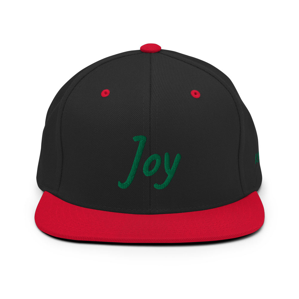 Joy In Emerald Embroidery on Classic Snapback Hat